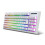 (White) 2.4G Wireless Keyboard 87 Keys Multimedia Function RGB Backlit Rechargeable Keyboard for Computer Laptop Home Office 1