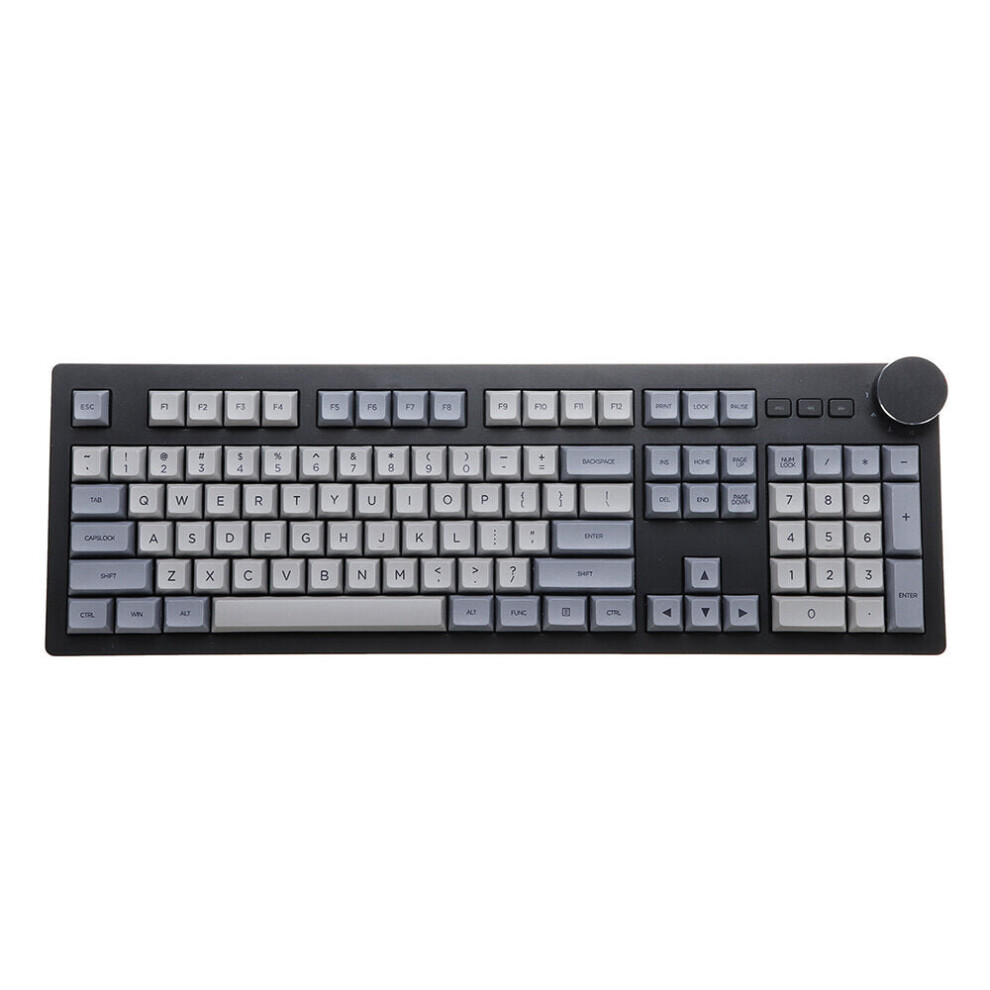 (Grey) 109 Keys Color Matching Keycap Set XDA Profile PBT Sublimation Keycaps for Mechanical Keyboards