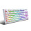 (White) 2.4G Wireless Keyboard 87 Keys Multimedia Function RGB Backlit Rechargeable Keyboard for Computer Laptop Home Office 17
