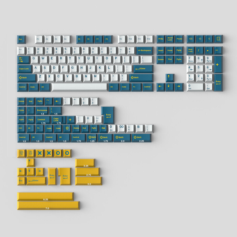 (Merlin) 173 Keys Color Matching Abs Keycap Set Cherry Profile Two Color Molding Custom Keycaps For Mechanical Keyboards 6112212796375