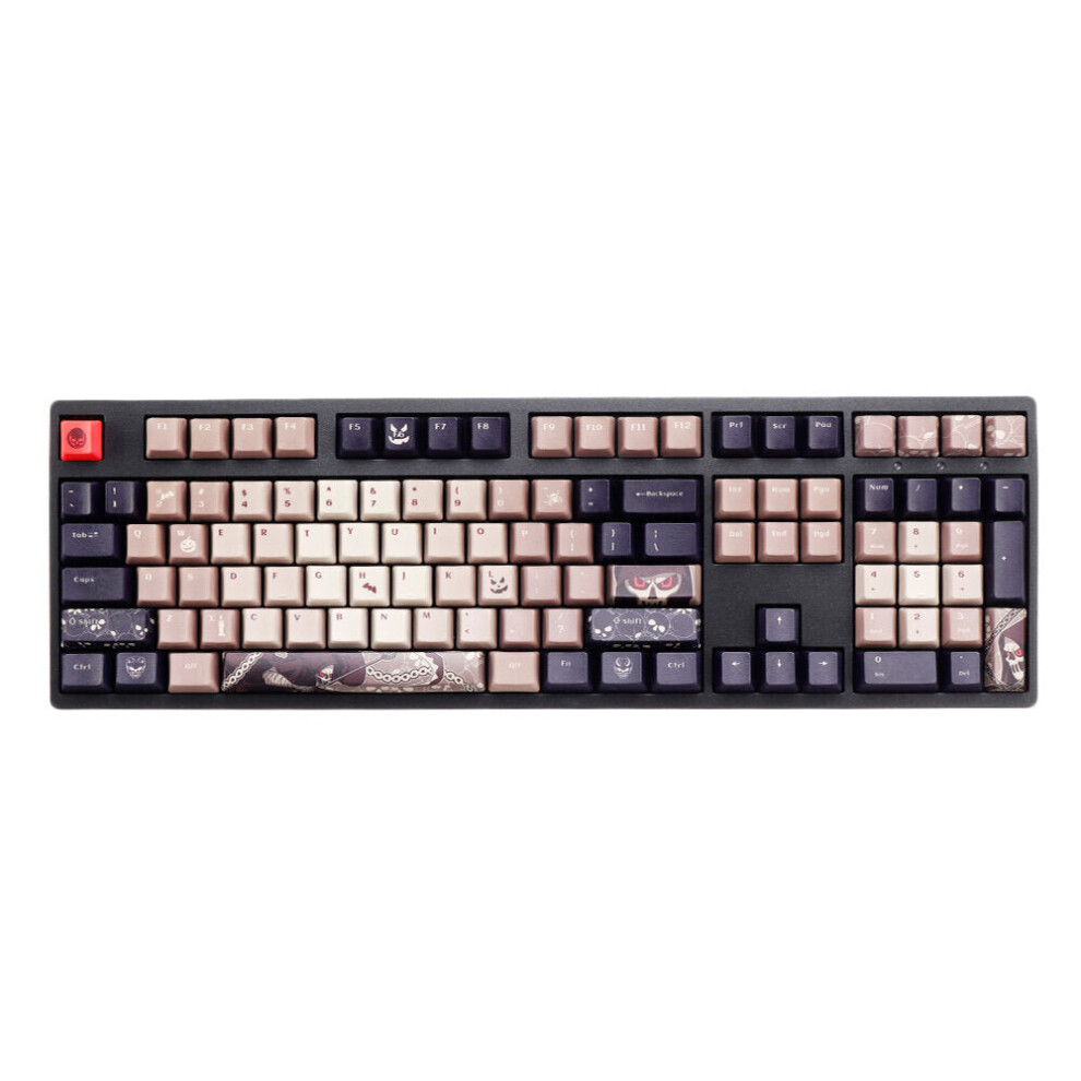 (Dark Messenger) 108 Keys Keycap Set OEM Profile PBT Five-sided Sublimation Keycaps for Mechanical Keyboard