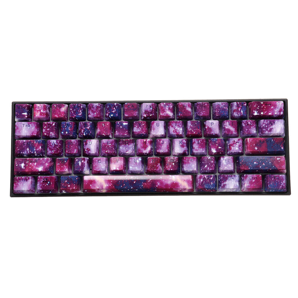 104 Keys Purple Starry Sky Keycap Set OEM Profile ABS Two Color Molding Keycaps for Mechanical Keyboard