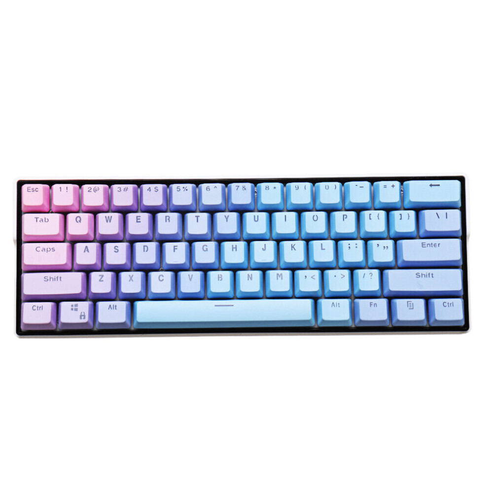 (Purple) 104 Keys Rainbow Color Keycap Set Oem Profile Pbt Sublimation Transparent Keycaps For Mechanical Keyboards Purple 6112212798317