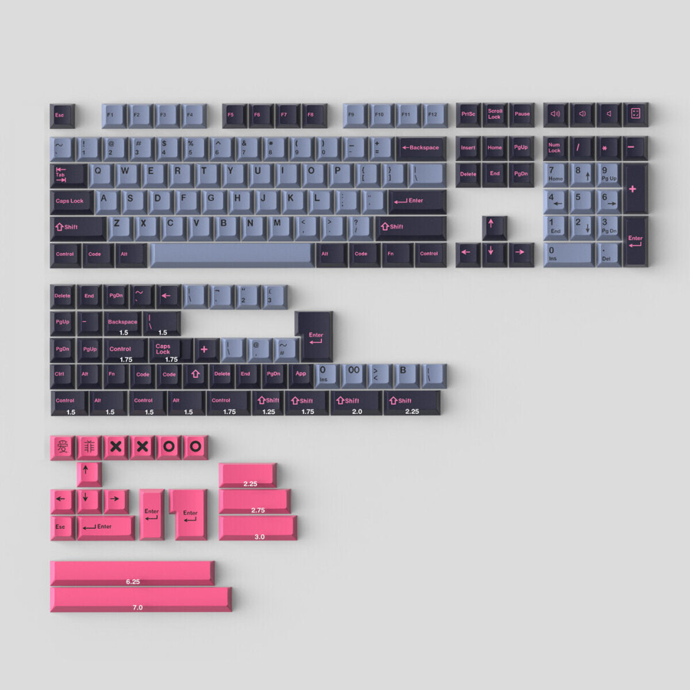 (8008) 173 Keys Color Matching Abs Keycap Set Cherry Profile Two Color Molding Custom Keycaps For Mechanical Keyboards 6112212796368