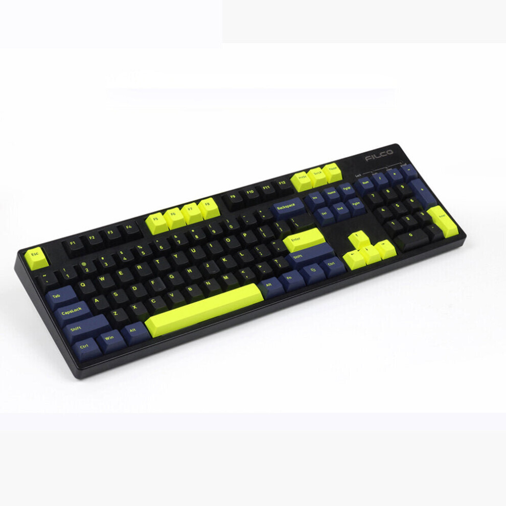 () 166 Keys Color Matching Keycap Set Cherry Profile Pbt Two Color Molding Keycaps For Mechanical Keyboard Black/Blue 6112212796467