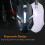 (Black) 104 Keys Circular KeyCap Backlit Gaming Keyboard and Mouse Combo 5