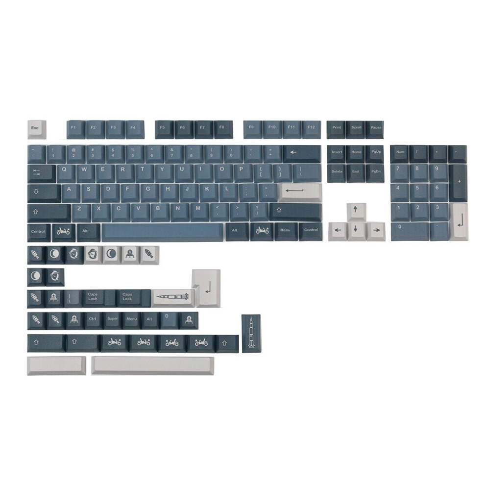 139 Keys Apollo Keycap Set Cherry Profile Pbt Sublimation Custom Keycaps For Mechanical Keyboards 6112212796870