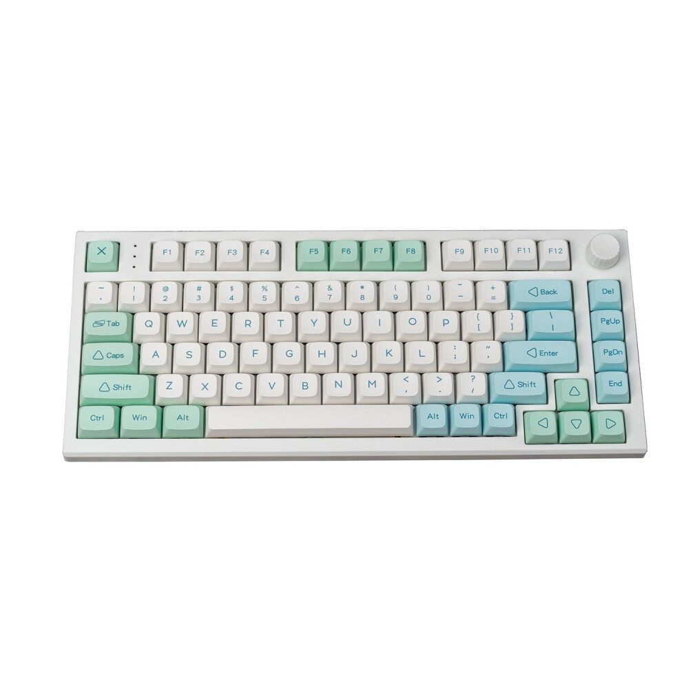 133 Keys Ice Mint Pbt Keycap Set Xda Profile Sublimation Keycaps For Mechanical Keyboards White/Blue 6112212797020