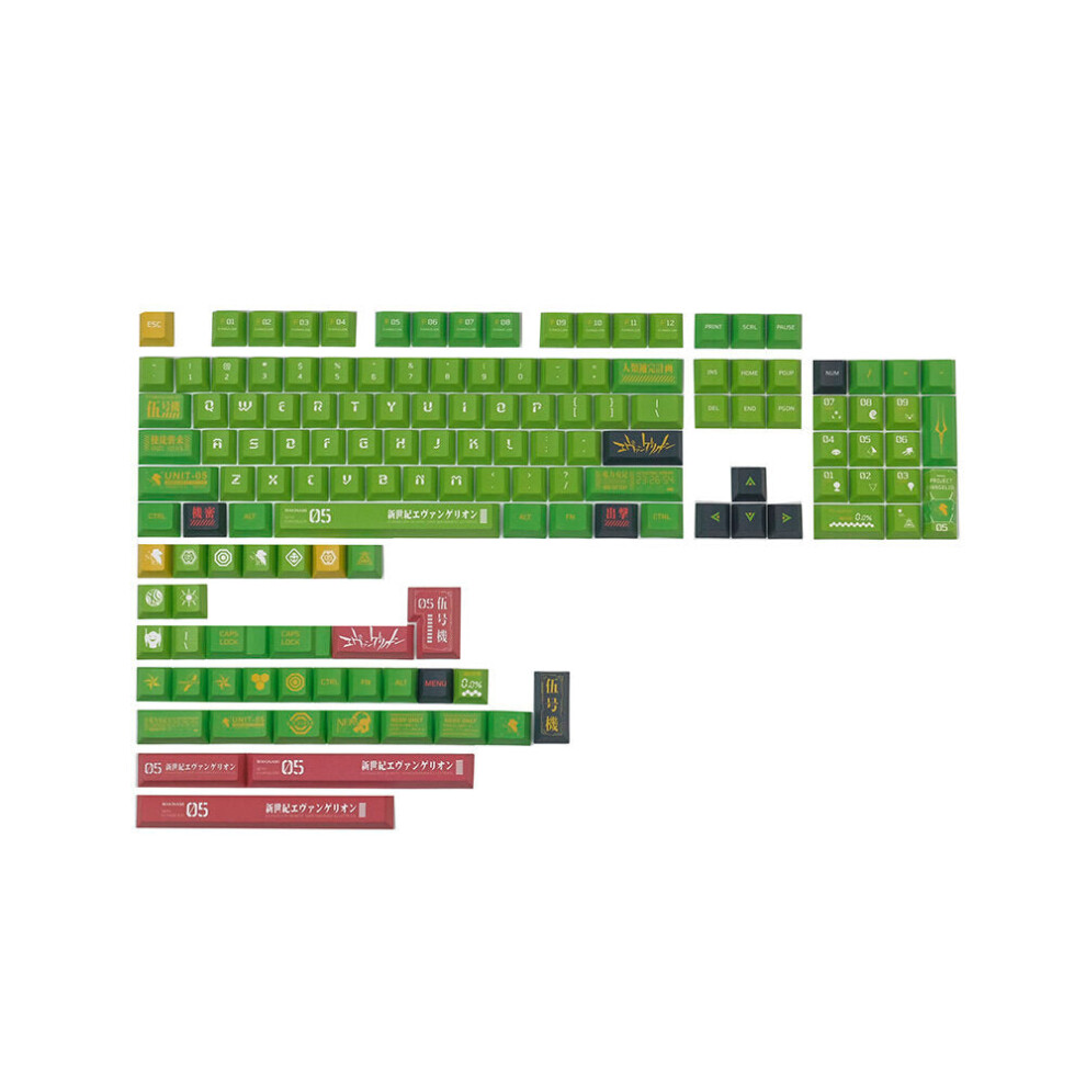 (Type5) 140 Keys EVA Keycap Set Cherry Profile PBT Five-Sided Sublimation Custom Keycaps for Mechanical Keyboards