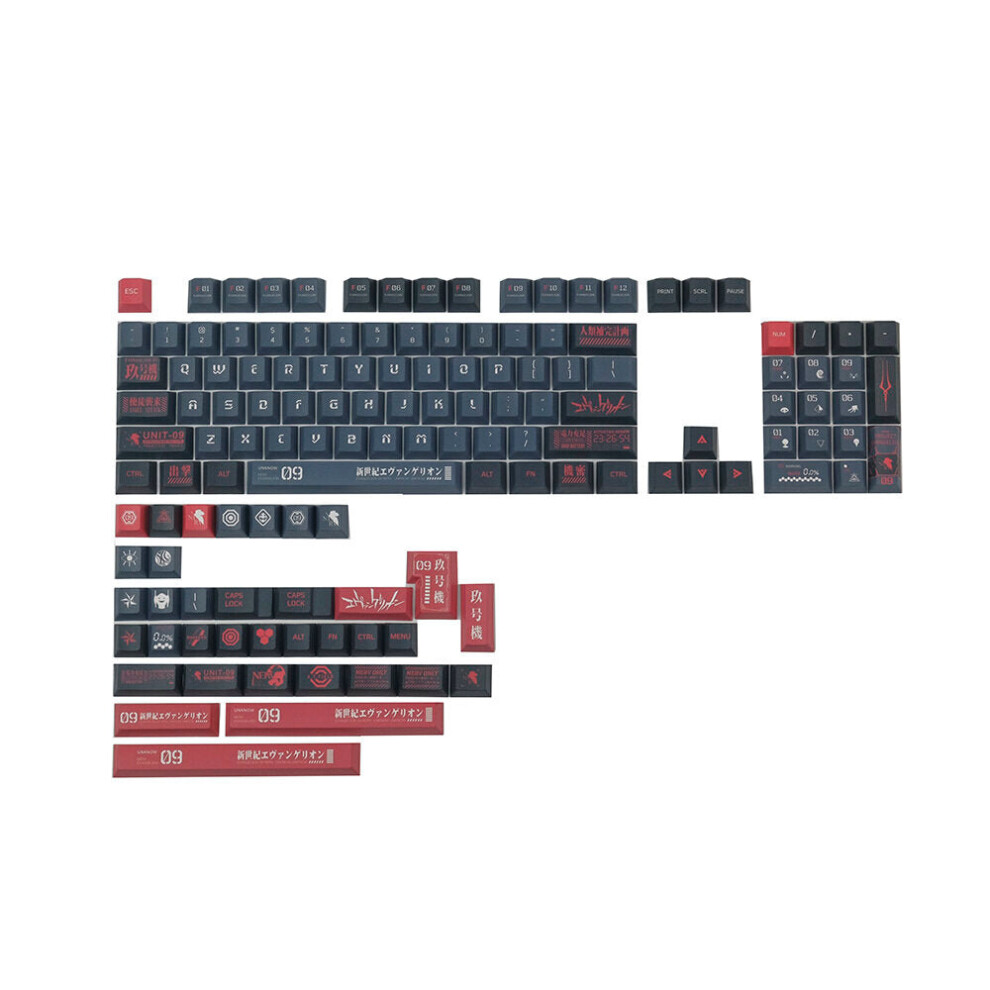 (Type9) 140 Keys EVA Keycap Set Cherry Profile PBT Five-Sided Sublimation Custom Keycaps for Mechanical Keyboards