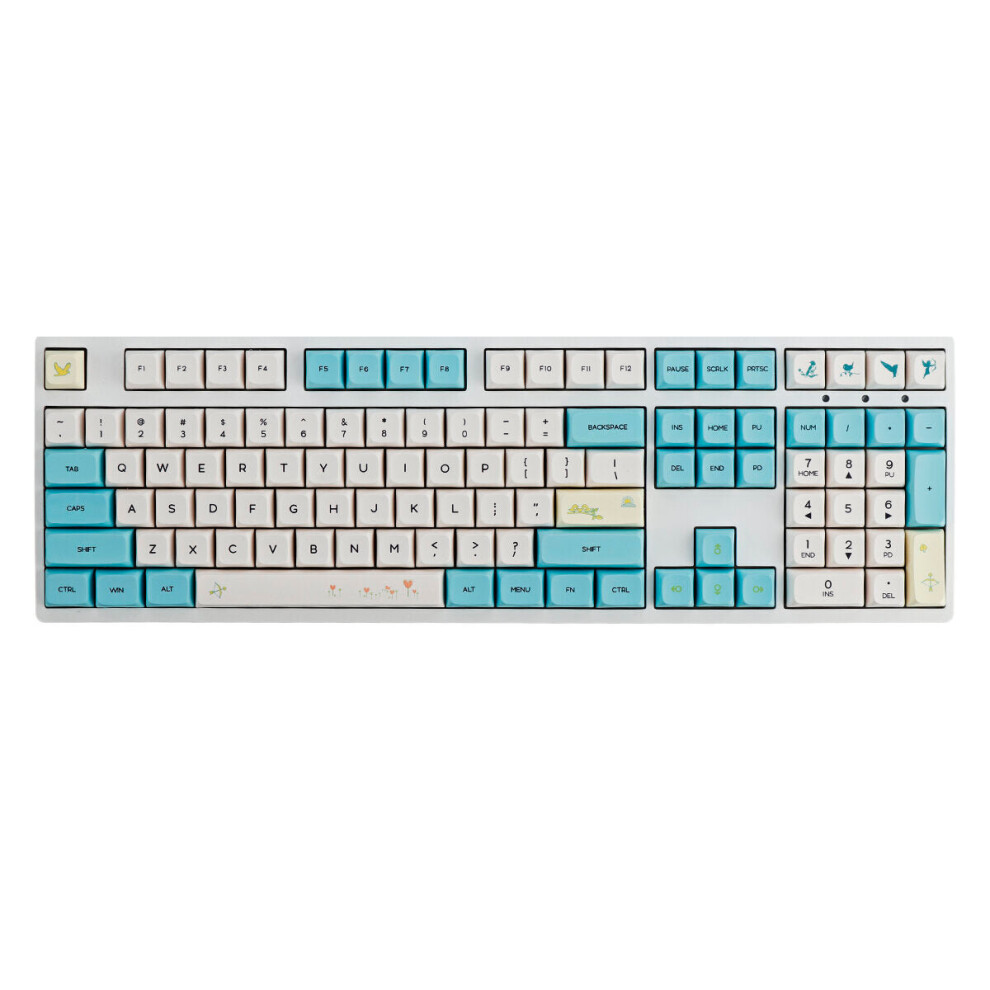 130 Keys Spring Rippling Keycap Set XDA Profile PBT Sublimation Keycaps for Mechanical Keyboard