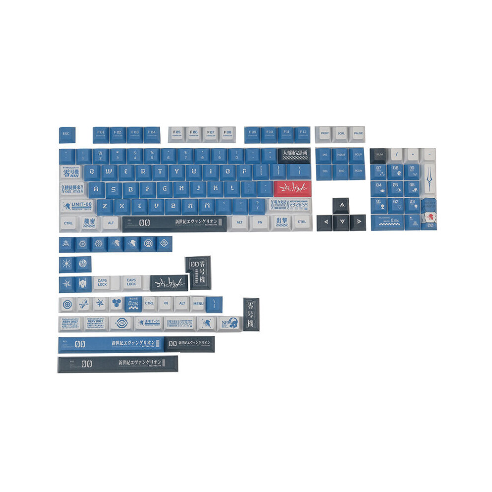 (Type0) 140 Keys EVA Keycap Set Cherry Profile PBT Five-Sided Sublimation Custom Keycaps for Mechanical Keyboards