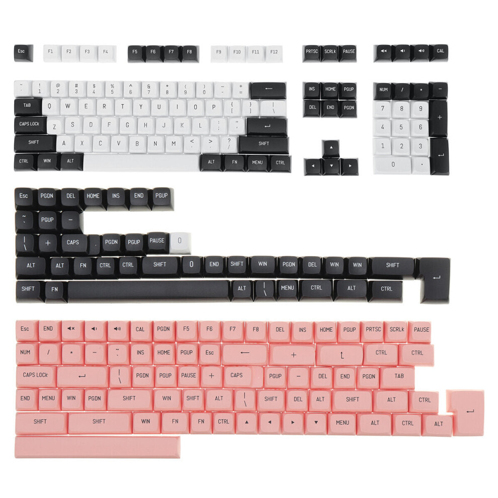 226 Keys Keycap Set PBT Double Color Injection CSA Profile Custom Keycaps for Mechanical Keyboard Pink