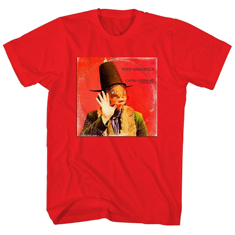 (L) Captain Beefheart T Shirt Trout Mask Replica Album Art Captain Beefheart Shirt