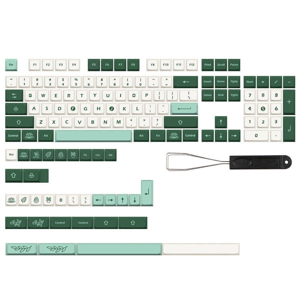 (English) 137 Keys Botanical Garden Keycap Set XDA Profile PBT Sublimation Custom Keycaps for Mechanical Keyboards