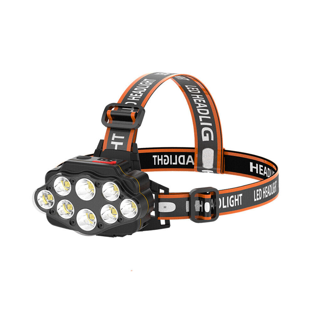 4-Modes 8*XPG LED Headlamp USB Rechargeable Long Shoot Camping Head Light 18650 Fishing Lantern Waterproof Head Torch Flashlight