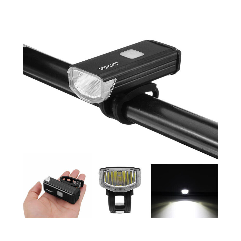 200LM 2 LED 4 Modes IPX6 Waterproof Built-in 1000mAh Battery USB Charging Bike Light