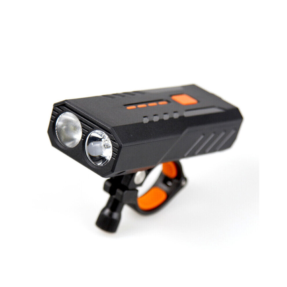3 Modes Large View USB Fast Charging Intelligent Heat Dissipation LED High Brightness Warning Light Bicycle Headlight