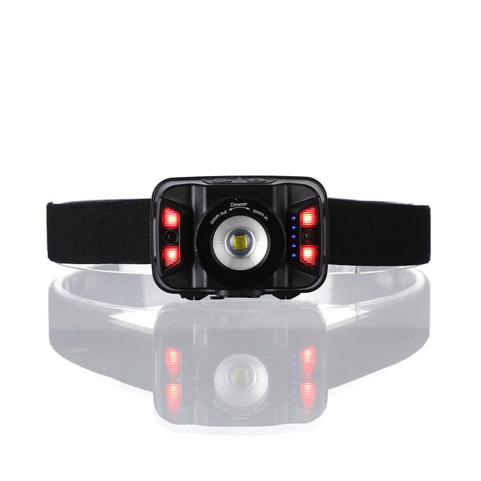 500LM LED Motion Sensor Headlamp 5Modes IPX6 RechargeableLightweight Flashlight Super Bright Waterproof Mini Head Torch