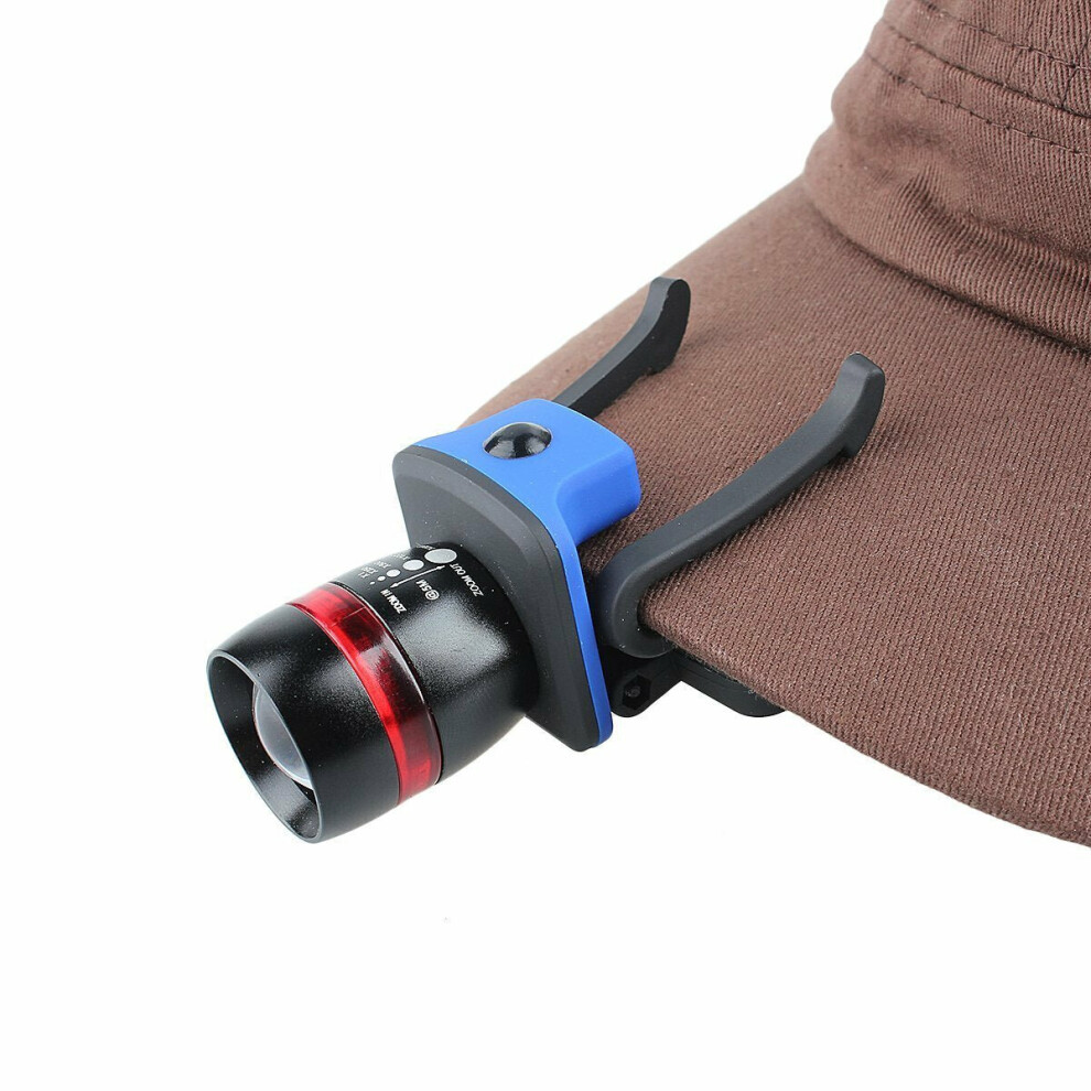 450LM 3Modes Zoomable LED Cap Light Head Light Ball Hat Lamp Flashlight Adjustable Headlamp Power By AAA Batteries For Camping Hiking Cycling-image-OPC-PBV5RPV-NEW