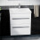 NES Home Nanuya 500mm Wall Hung 2 Drawer Vanity Basin Unit White 3
