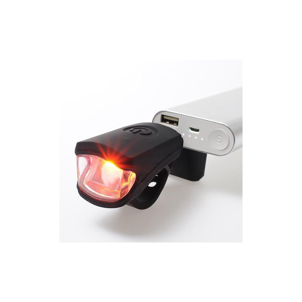 (Black) 250LM 3W LED USB Rechargeable Head Light Flash Bicycle Bike Stop Rear Tail Lamp
