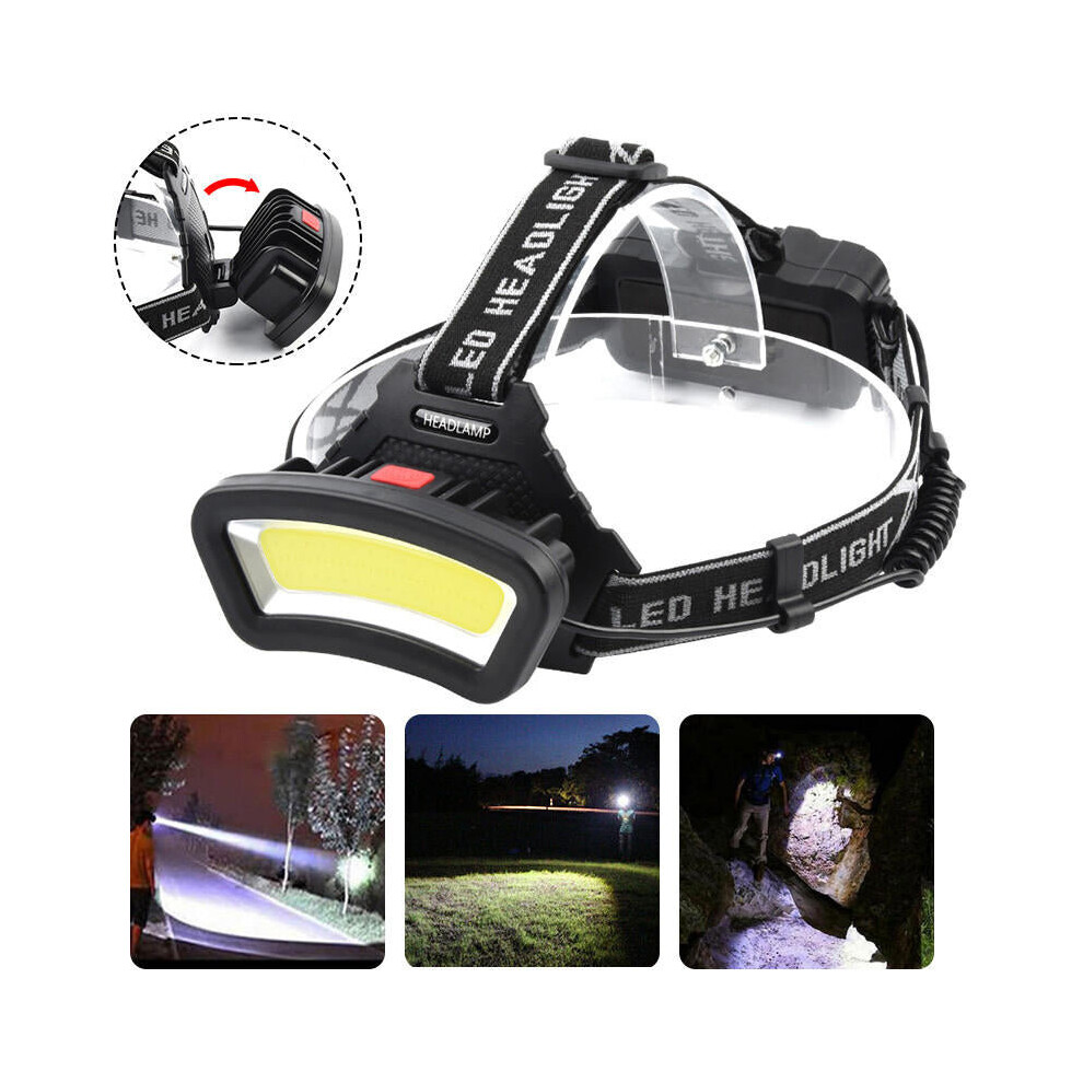 600LM COB LED Headlamp USB Rechargeable 4 Modes Flashlight Mini Waterproof Headlight Torch