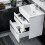 NES Home Nanuya 500mm Wall Hung 2 Drawer Vanity Basin Unit White 4