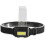 (Black) 450LM COB LED Ultralight Headlamp 3 Switch Modes Adjustable Camping Running 3*AAAA Battery 3