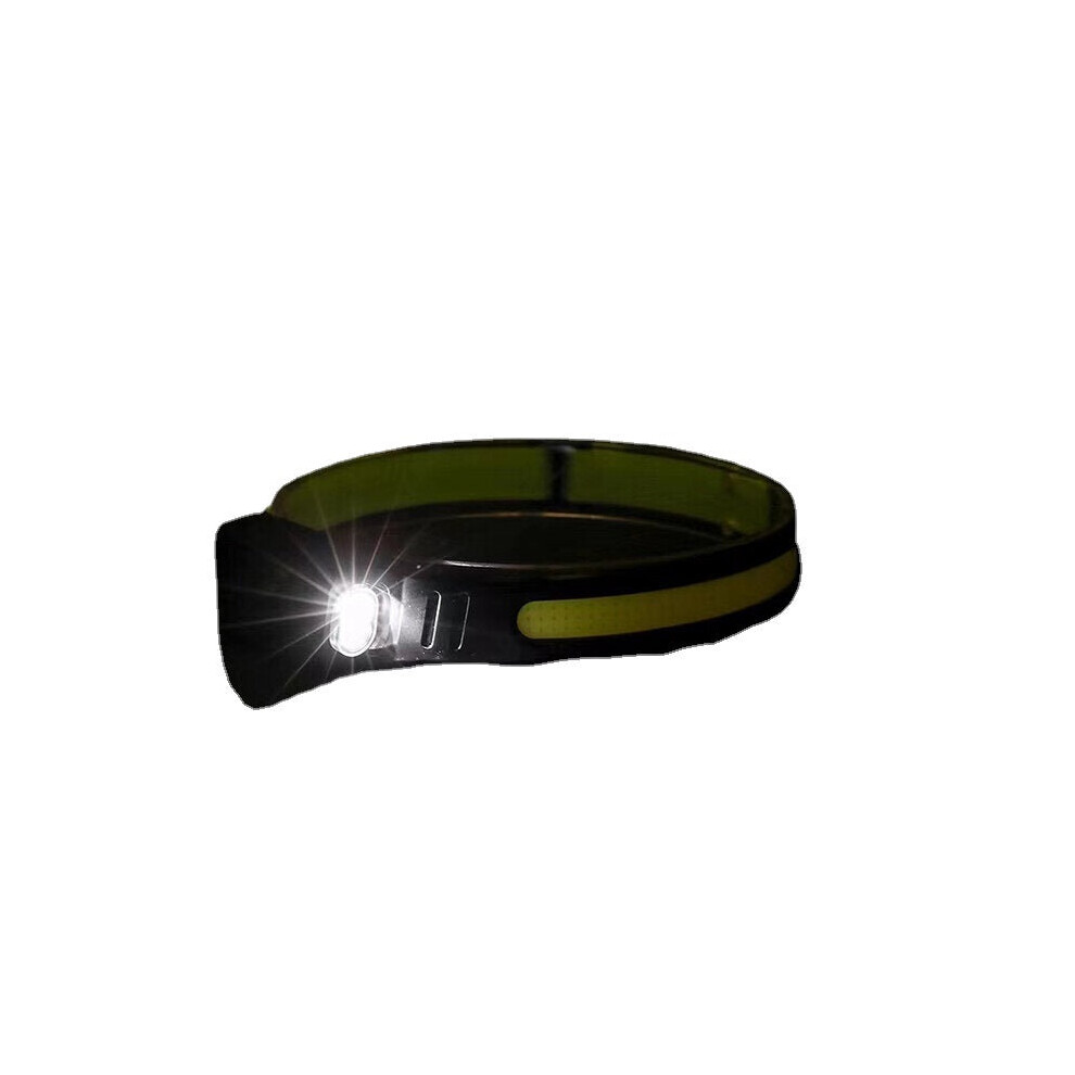 (White+yellow) 350LM COB LED Induction Riding Headlamp USB Rechargeable Waterproof 5 Modes Light Torch For Running Fishing Hunting Outdoor Work Light