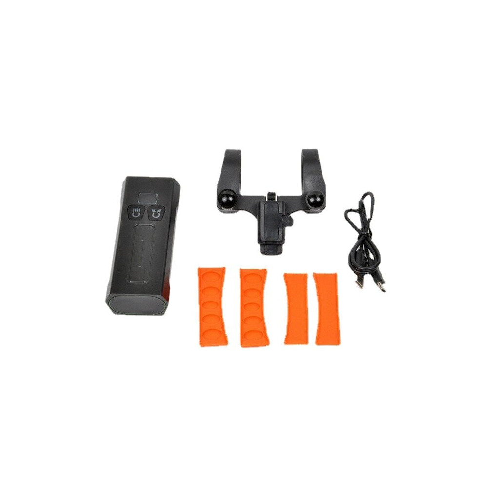 (B) 2 x T6 5Modes USB Rechargable IPX6 Waterproof Power Digital Display Bike Light Headlight with 5200mah Battery Power Bank