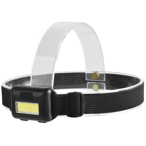 (Black) 450LM COB LED Ultralight Headlamp 3 Switch Modes Adjustable Camping Running 3*AAAA Battery