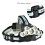 (Red) 6-Modes 7xT6+2xQ5 LED Head Lamp USB Rechargeable Camping Head Torch With SOS Whistle Function 18