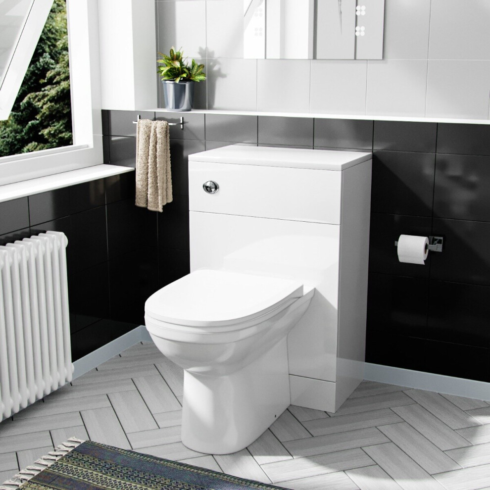 Melbourne Modern BTW WC Unit, Round Toilet and Soft Close Seat