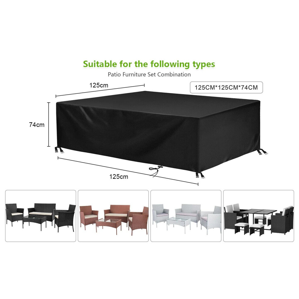 (125*125*74CM) 420D Oxford Fabric Waterproof Furniture Cover