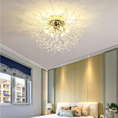 Living And Home (Gold) Sputnik Flush Mount Ceiling Light 1