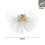 Living And Home (Gold) Sputnik Flush Mount Ceiling Light 3