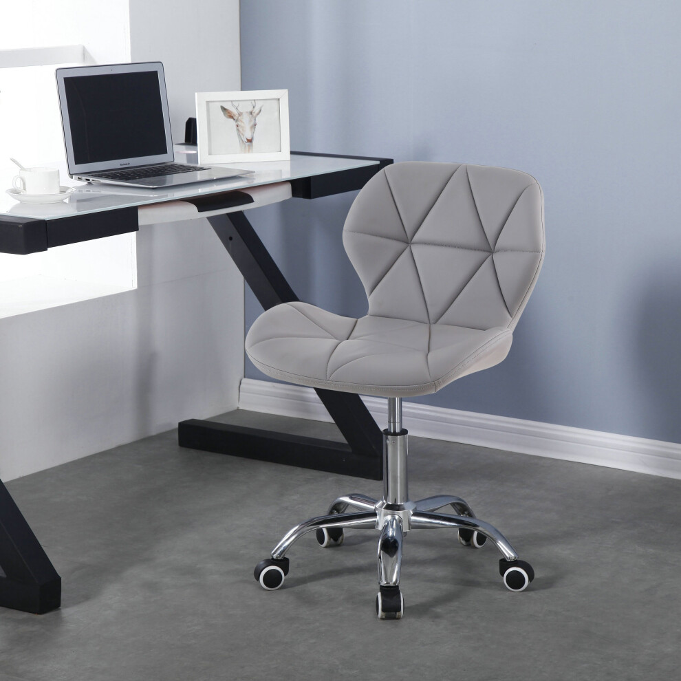 (Grey) Charles Jacobs Cushioned Swivel Office Chair