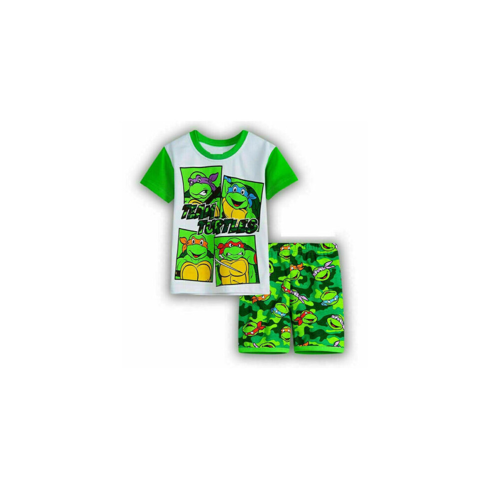 (#26 Teenage Mutant Ninja Turtles Pyjamas, 95/2-3Y) Kids Boys Girls Super Mario Pyjamas Short Sleeve T-Shirt Shorts Set 1-7Years UK