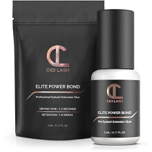 Elite Power Eyelash Extension Glue for Professionals - Maximum 8 Week Retention / 1-2 Second Drying Time Semi Permanent Individual/Volume Lash Extens