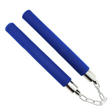 ( Blue) Kids Martial Arts Training Practice Foam Dragon Fitness Nunchucks Exercise Sport