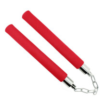 ( Red) Kids Martial Arts Training Practice Foam Dragon Fitness Nunchucks Exercise Sport