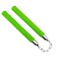 (  Green) Kids Martial Arts Training Practice Foam Dragon Fitness Nunchucks Exercise Sport