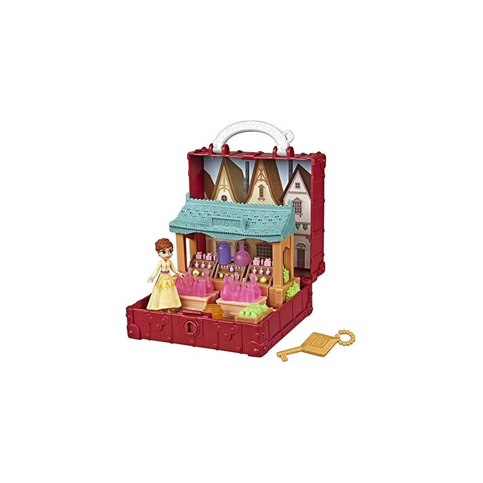 Disney Frozen Pop Adventures Village Set Pop-Up Playset with Handle, Including Anna Small Doll Inspired by The Frozen 2 Movie - Toy for Kids Ages 3 &