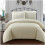 Sleepdown Duvet Set Quilt Cover Waffle Bedding Single Cream 1