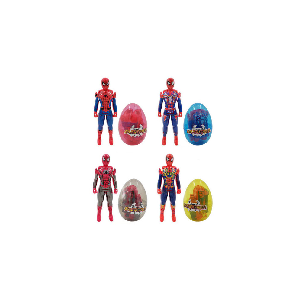 (Spider-Man) Avengers Egg Transformed Hulk Iron Man Model Kid Action Figure Toy