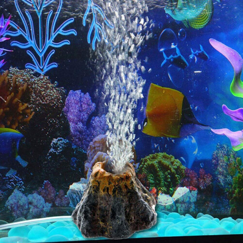 Aquarium Volcano Ornament Air Bubble Stone Fish Tank Decorations 2
