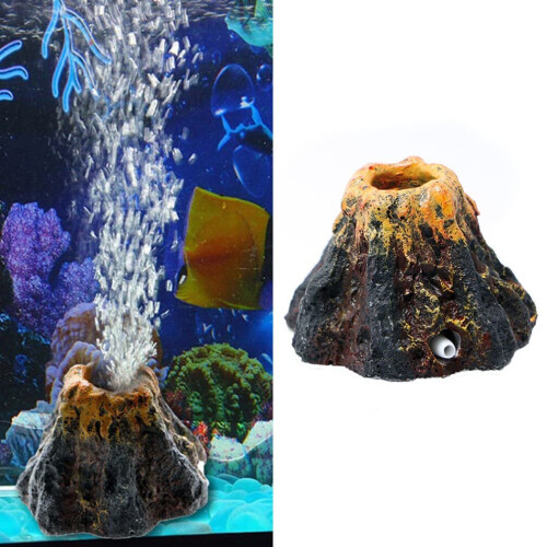 Aquarium Volcano Ornament Air Bubble Stone Fish Tank Decorations