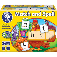 Orchard Toys Match and Spell Game for Sight Words, Reading & Literacy Skills, Educational Board Games for Kids, Spelling Word Games with Flash Cards