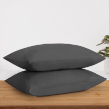 (Charcoal, Pillow Case Only) Extra Deep 40CM Fitted Sheet Bed Sheets Single Double King